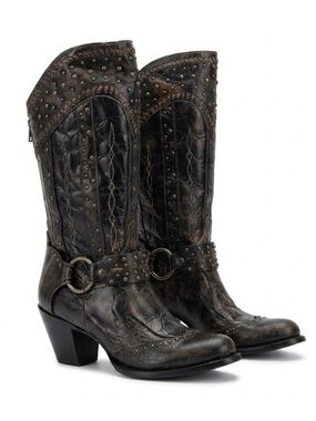 NWT Dan Post Heeled Cowboy Boots with Stud Accents Sz 9M
